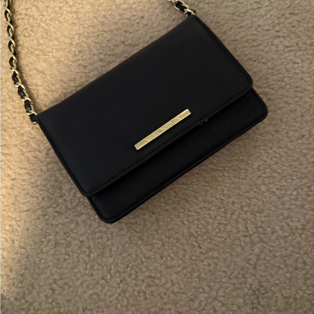 Steve Madden Black Bag with Gold Chain